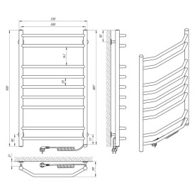 Полотенцесушитель Виктория П9 50x90