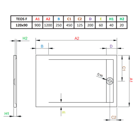 Піддон Teos F 120x90