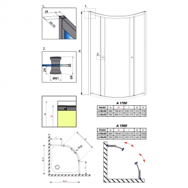 Душова штора Premium A 90x90