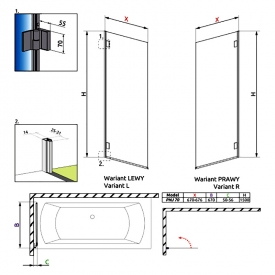 Штора для ванни Carena PNJ 70 L