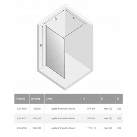 Душова стінка New Modus Black Walk-In 100