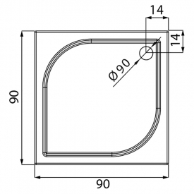 Піддон Savos 90x90