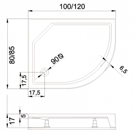 Піддон New Maxima 120x85 L