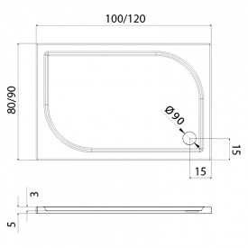 Поддон Ideo 100x80