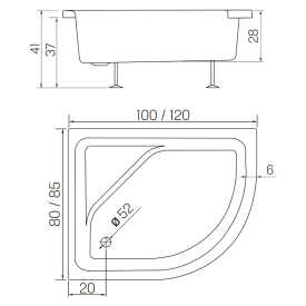 Панель к поддону New Maxima 100x80