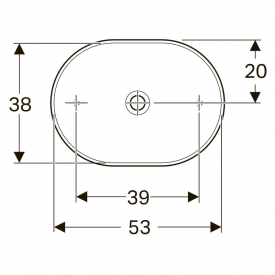 Раковина VariForm 55 накладная