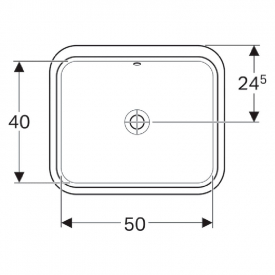 Раковина VariForm 50 врезная под столешницу, прямоугольная