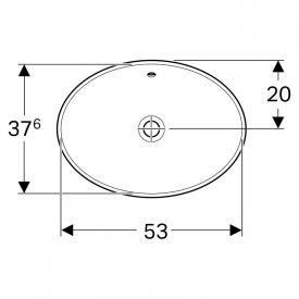 Раковина VariForm 55 врізна в стільницю, овальна