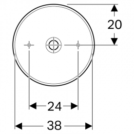 Раковина VariForm 40 накладна, кругла