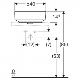 Раковина VariForm 40 накладна, кругла