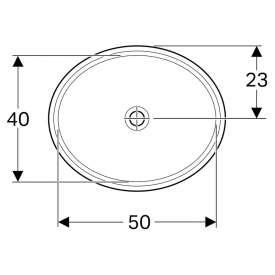Раковина VariForm 50 врезная под столешницу, овальная