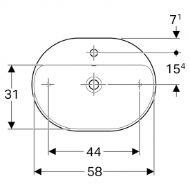 Раковина VariForm 60 накладна еліпс