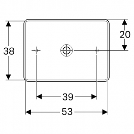 Раковина VariForm 55 накладна, прямокутна