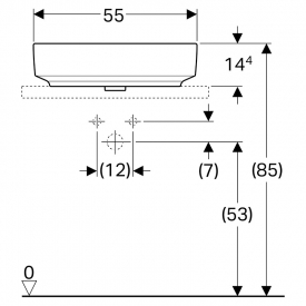 Раковина VariForm 55 накладная, прямоугольная