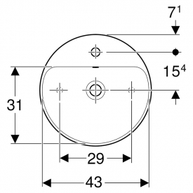 Раковина VariForm 45 накладна кругла