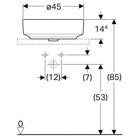 Раковина VariForm 45 накладна кругла