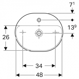Раковина VariForm 50 накладна еліпс