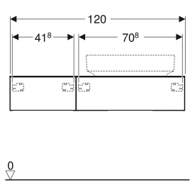 Шафка 120 для раковини Variform