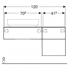 Шафка 120 для раковини Variform