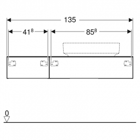 Шафка 135 для раковини Variform