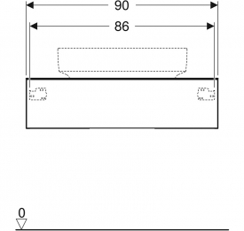 Шафка 90 для раковини Variform