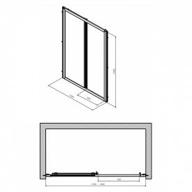 Душові двері Geo 140 Reflex розсувні