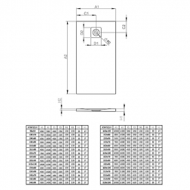Піддон Kyntos F 140x80