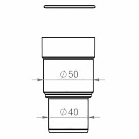Перехідник d40 / 50