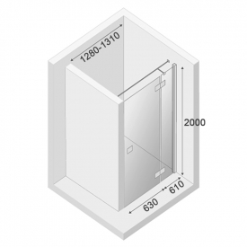 Душові двері Reflexa 130 R