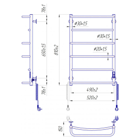 Полотенцесушитель Люкс HP-I 80x53