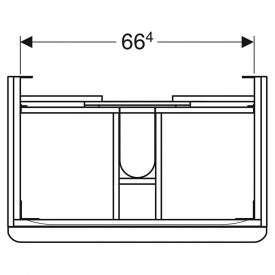 Шафка Smyle Square для раковини 75