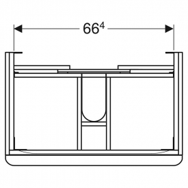 Шафка Smyle Square для раковини 75