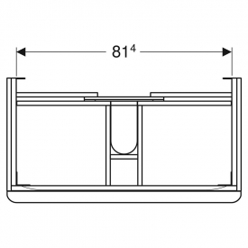 Шкафчик Smyle Square для раковины 90