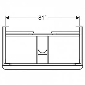 Шкафчик Smyle Square для раковины 90