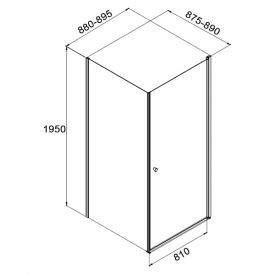 Душова штора Superia 90x90