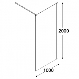 Душевая стенка Velio Walk-In 100x200