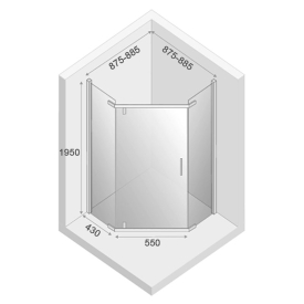 Душова штора New Komfort 90x90