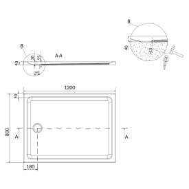 Піддон Tako Slim 120x90