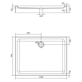 Поддон Tako 120x90