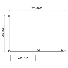 Душевая штора Basic 100x80