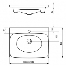 Раковина Balance 80