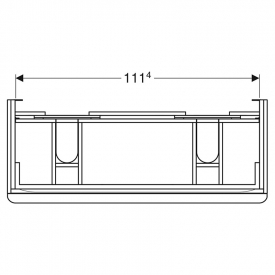 Шафка Smyle Square для раковини 120