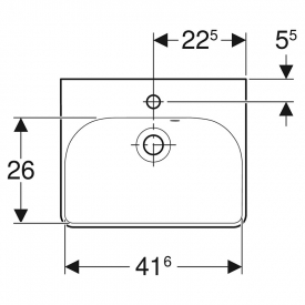 Раковина Smyle Square 45