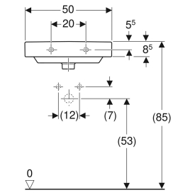 Раковина Smyle Square 50