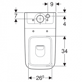 Чаша унітазу iCon Square Rimfree