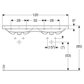 Раковина iCon Light 120 подвійна