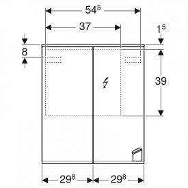 Шкафчик зеркальный Option Plus 60