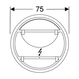 Зеркало Option Round 75