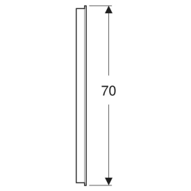 Дзеркало Option Basic Square 70x70