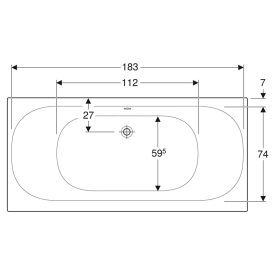 Ванна Soana 190x90 Slim Rim Duo